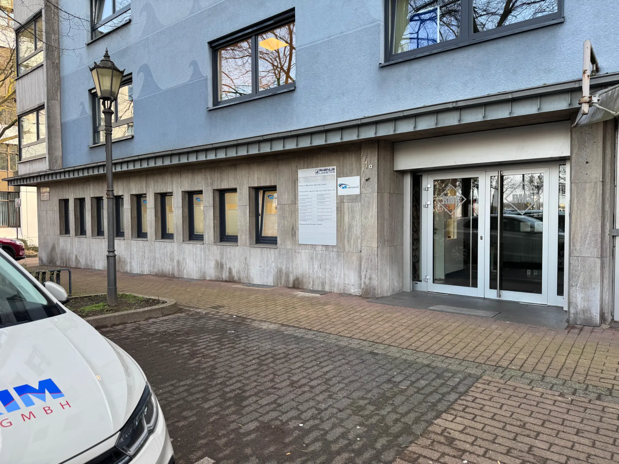 Eingang der WS Arbeitsmedizin GmbH, Krausstraße 1A, 47119 Duisburg